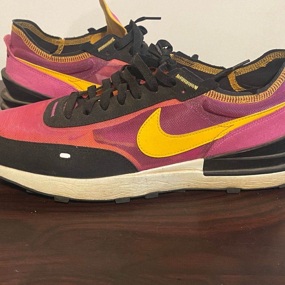 Nike Air Max Sneakers - Burgundy and Yellow